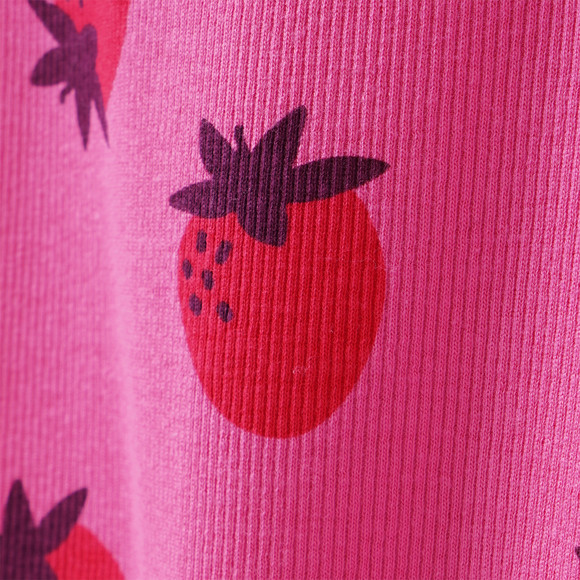 Mädchen Langarmshirt mit Rippstruktur