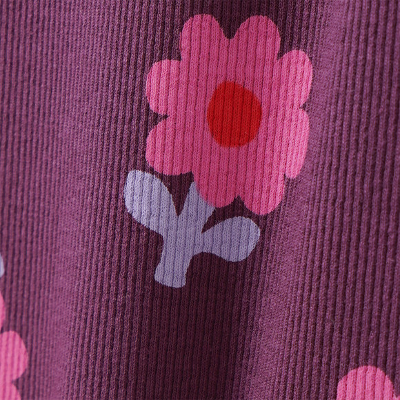 Mädchen Langarmshirt mit Rippstruktur