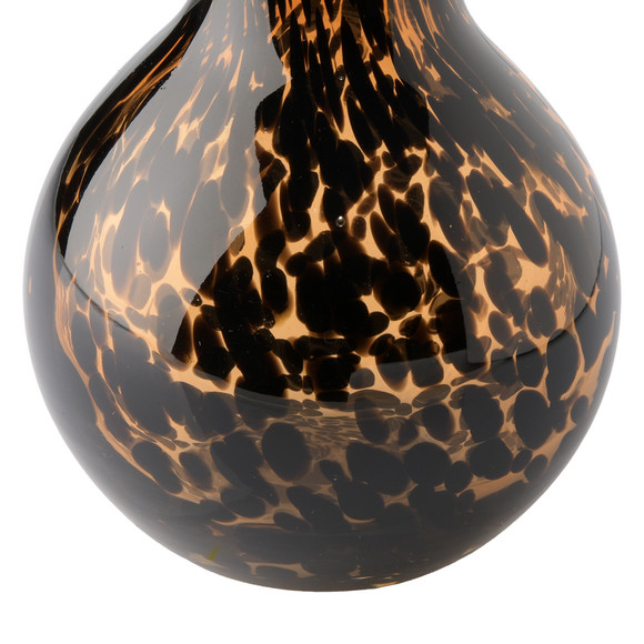 Glasvase mit Leo-Print