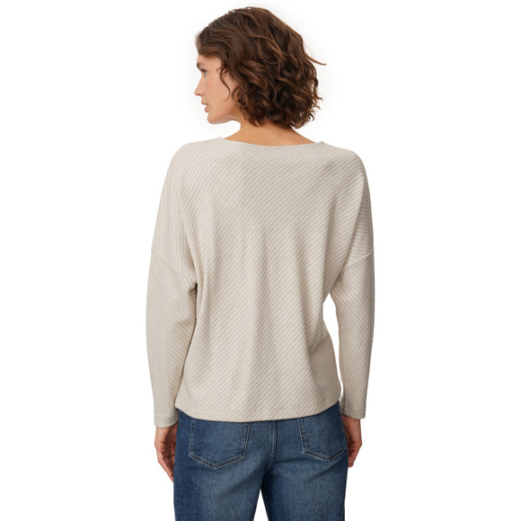 Damen Sweatshirt mit Rippstruktur