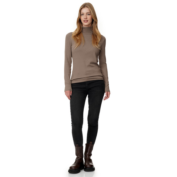 Damen Langarmshirt mit Rollkragen