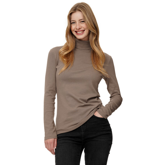 Damen Langarmshirt mit Rollkragen
