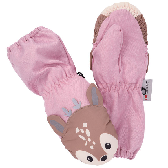 Baby Fäustlinge mit Reh-Motiv
