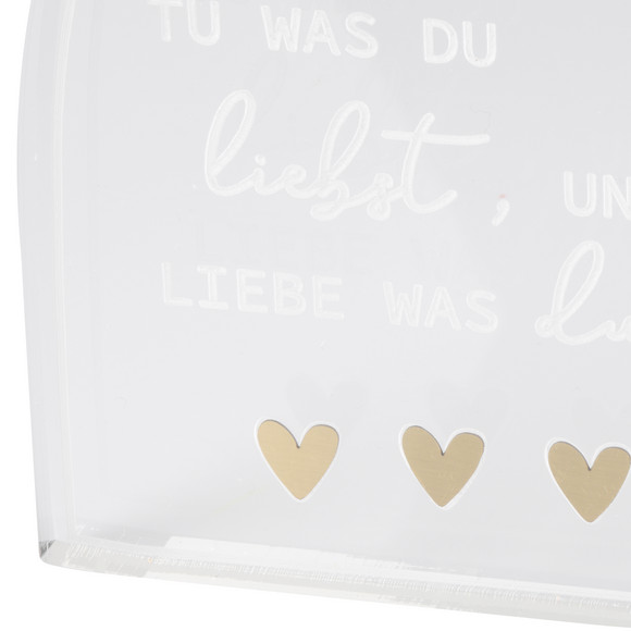 Deko-Aufsteller Herz mit Spruch