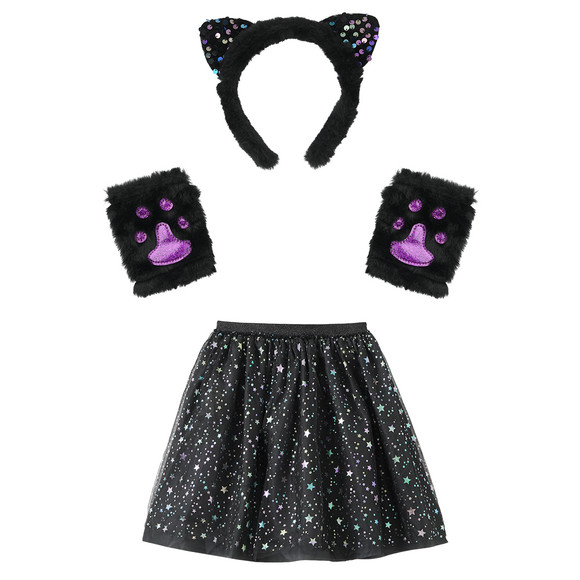 Kostüm-Set Katze mit Glitzer