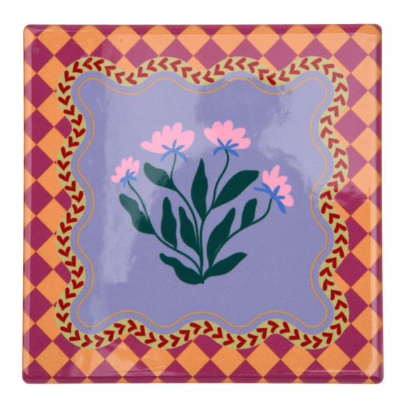 Untersetzer mit Blumen-Muster