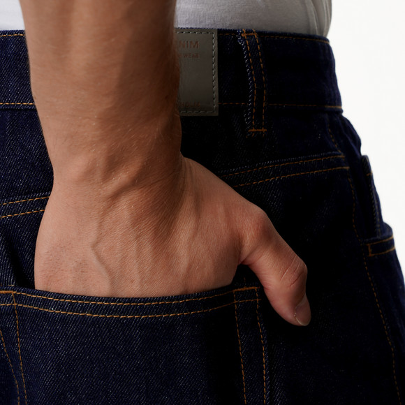 Herenjeans met rechte pasvorm in denimlook