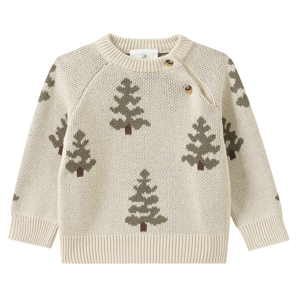 Baby Strickpullover mit Tannen-Allover