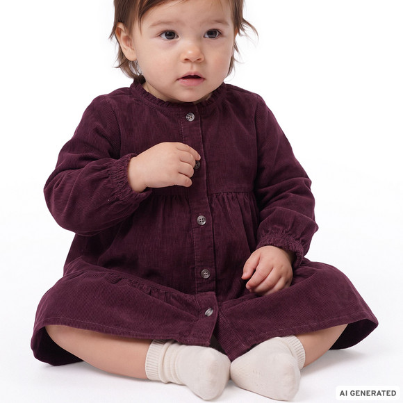 Baby Cordkleid mit Rüschen