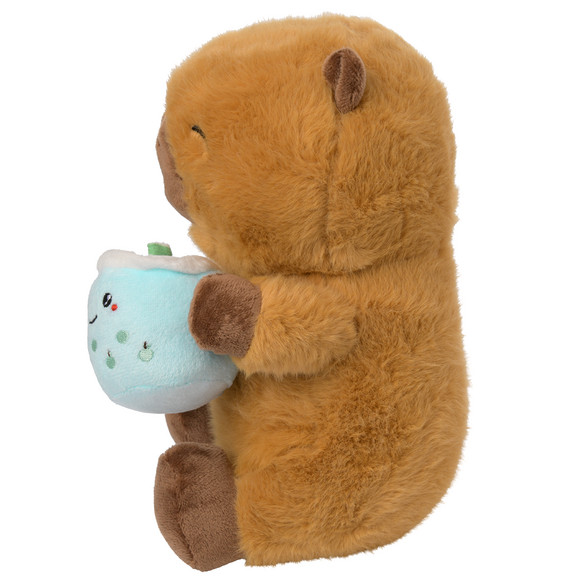 Capybara Plüschtier mit Bubble-Tea-Becher