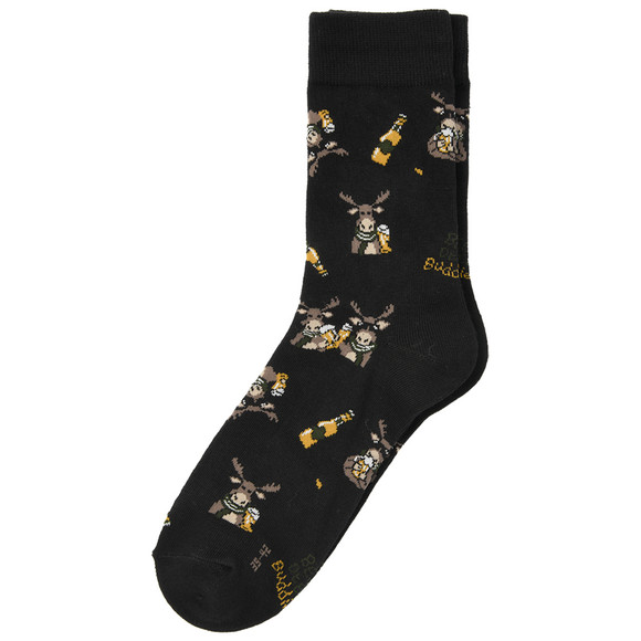 1 Paar Herren Socken mit Elch-Motiven