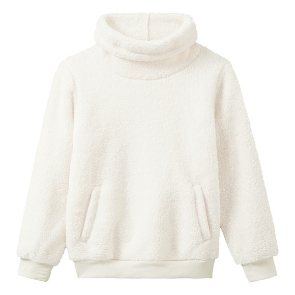 Mädchen Teddy-Pullover mit Schalkragen
