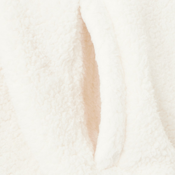 Mädchen Teddy-Pullover mit Schalkragen