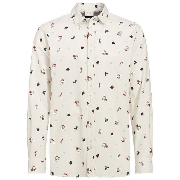 Herren Weihnachtshemd mit Allover-Print