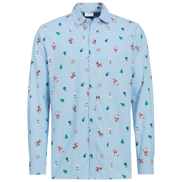 Herren Weihnachtshemd mit Allover-Print