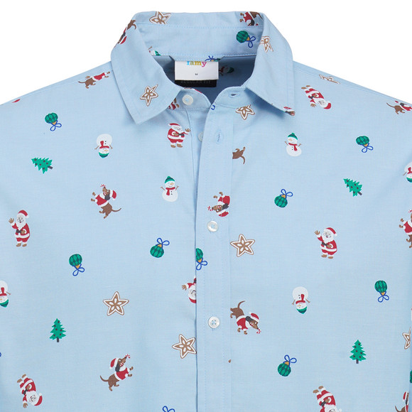Herren Weihnachtshemd mit Allover-Print