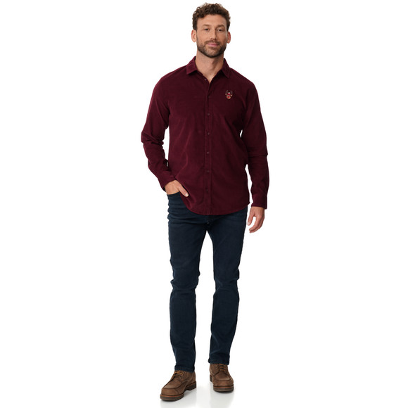Herren Weihnachtshemd mit Stickerei
