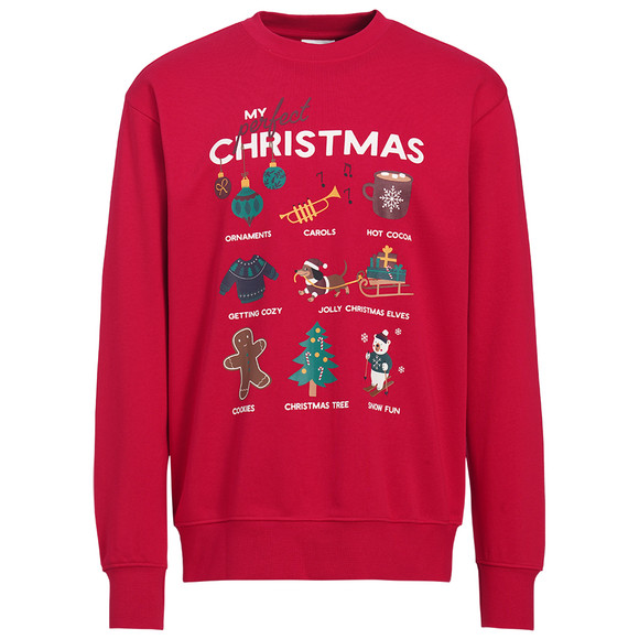 Herren Weihnachtssweatshirt mit Print
