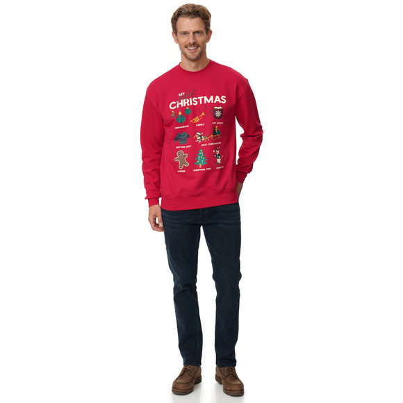 Herren Weihnachtssweatshirt mit Print