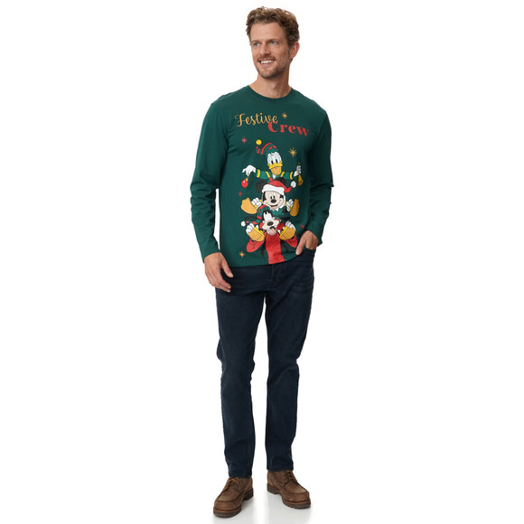 Micky Maus Weihnachtsshirt mit Print