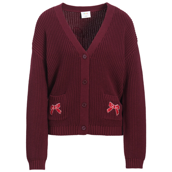 Damen Weihnachtsstrickjacke mit Stickerei