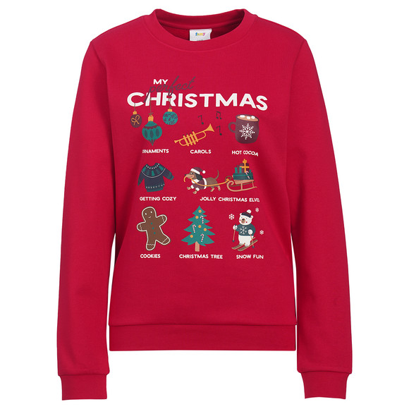 Damen Weihnachtssweatshirt mit Print