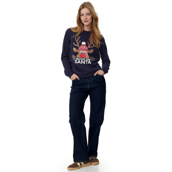 Damen Weihnachtssweatshirt mit Print