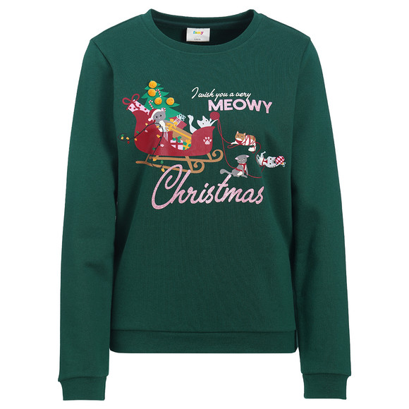 Damen Weihnachtssweatshirt mit Print