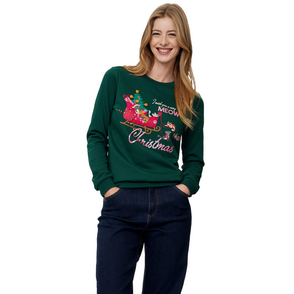 Damen Weihnachtssweatshirt mit Print