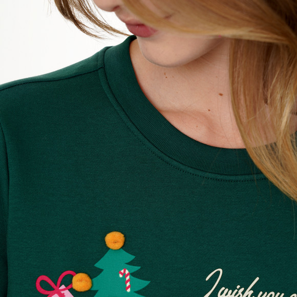 Damen Weihnachtssweatshirt mit Print