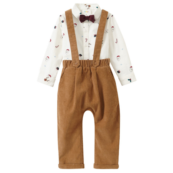 Baby Weihnachtsset mit Hemdbody und Cordhose