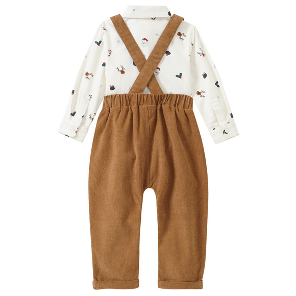 Baby Weihnachtsset mit Hemdbody und Cordhose