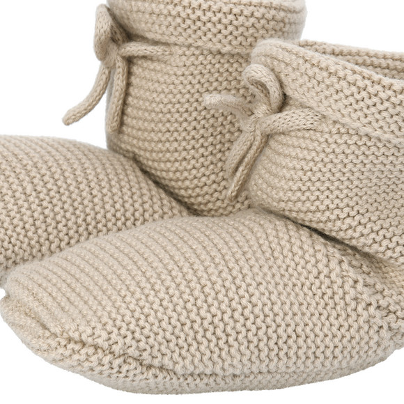 1 Paar Baby Strickschühchen mit Schnürung