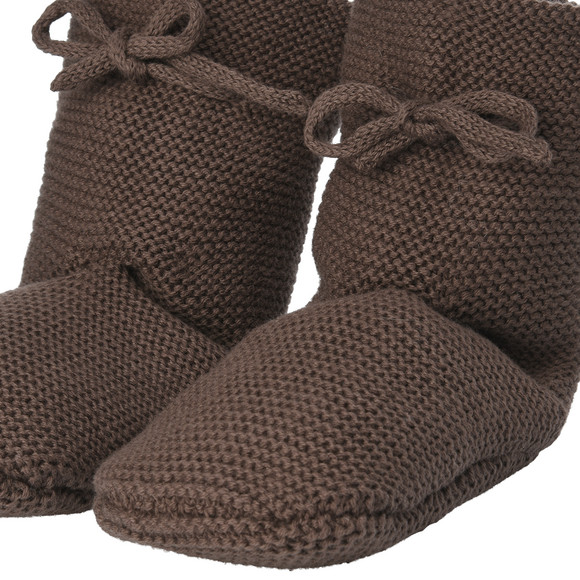 1 Paar Baby Strickschühchen mit Schnürung