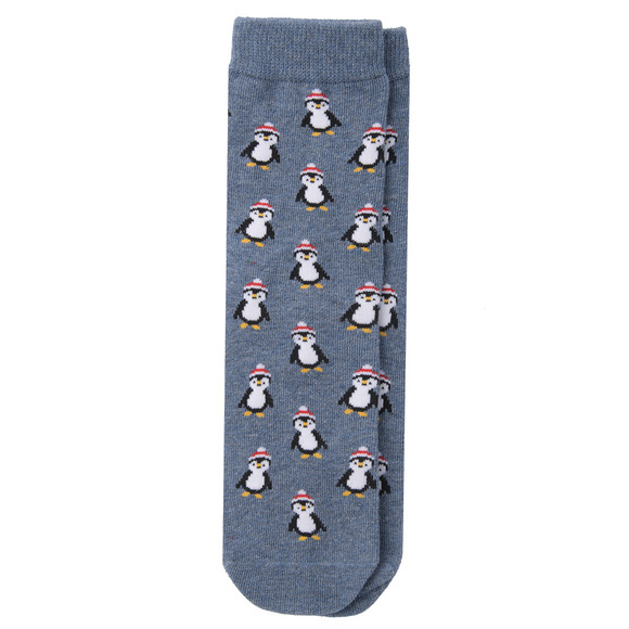 1 Paar Kinder Weihnachtssocken mit Pinguinen