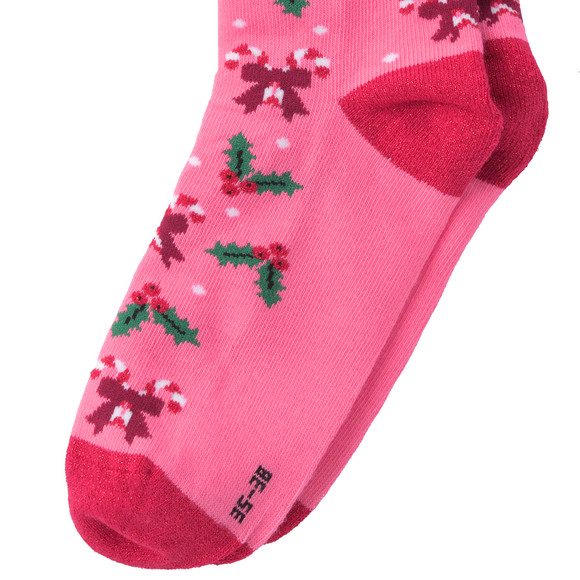 1 Paar Mädchen Weihnachtssocken mit Glitzer