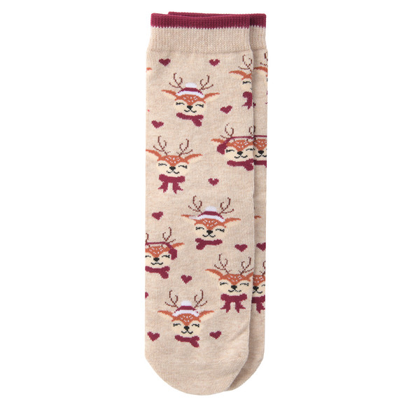 1 Paar Mädchen Weihnachtssocken mit Rentieren