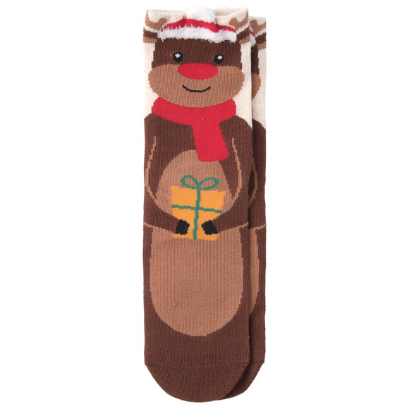 1 Paar Kinder Weihnachtssocken mit Rentier