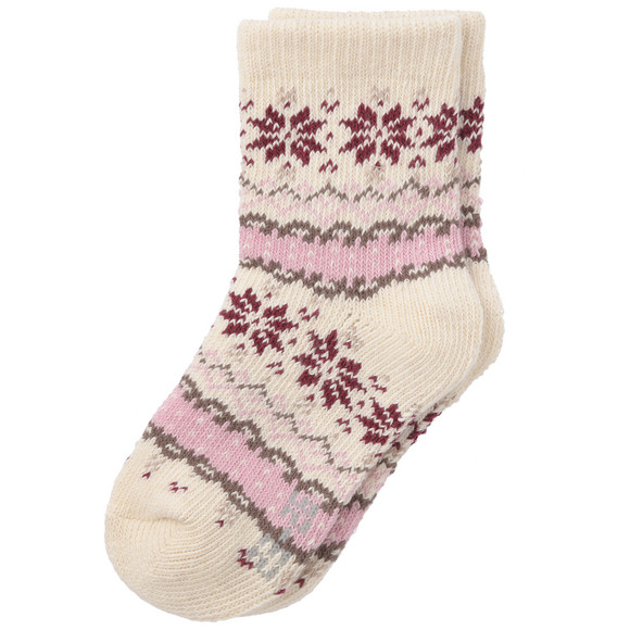 1 Paar Mädchen Socken mit Norwegermuster