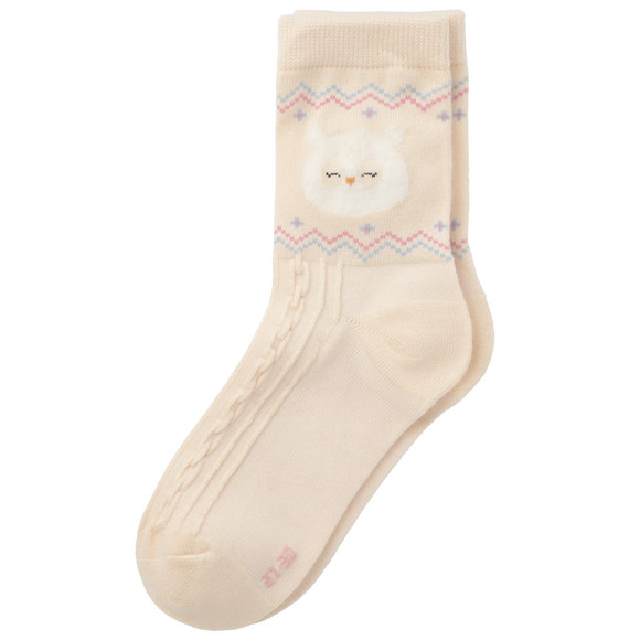 1 Paar Mädchen Socken mit Eulen-Motiv