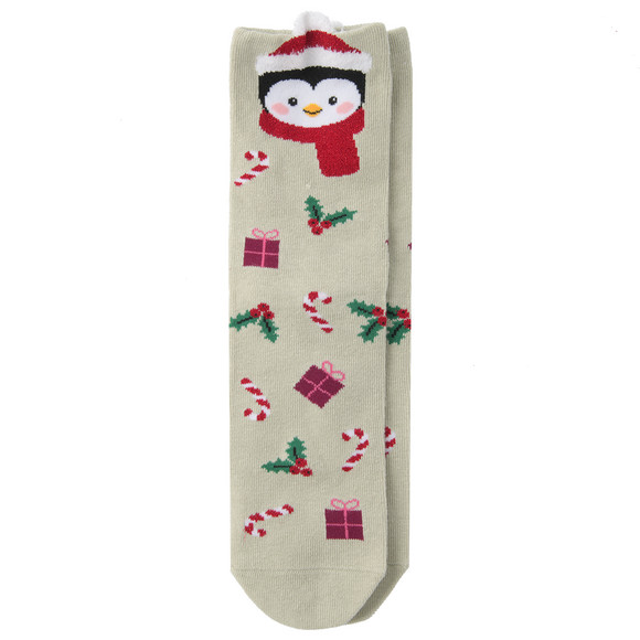 1 Paar Kinder Weihnachtssocken mit Pinguin