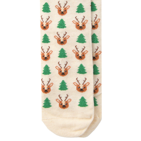 1 Paar Kinder Weihnachtssocken mit Reh-Motiv
