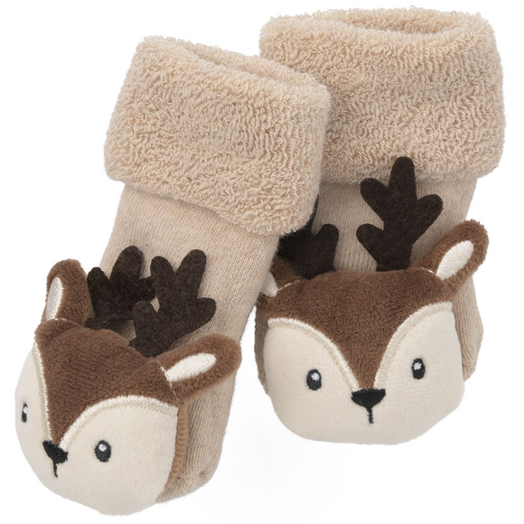 1 Paar Newborn Socken mit Rasseln