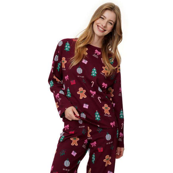 Kerstslaappak voor dames met prints