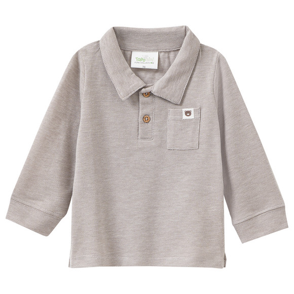 Baby Poloshirt mit feiner Struktur