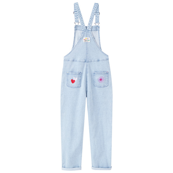 Mädchen Latzhose mit bunten Stickereien