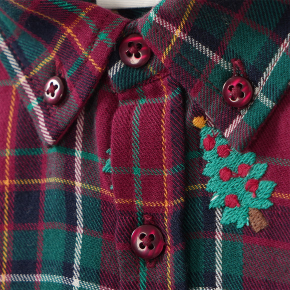Jungen Weihnachtshemd mit Stickerei