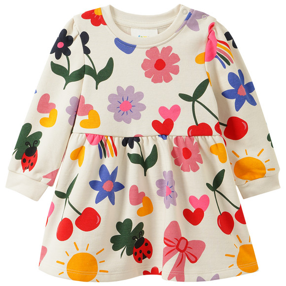 Baby Sweatkleid mit Allover-Print