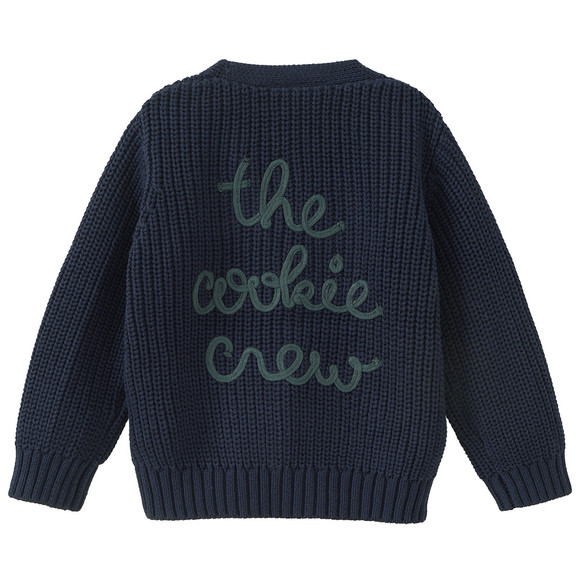 Baby Weihnachtsstrickjacke mit Stickerei