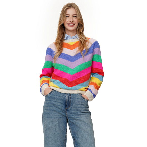 Damen Strickpullover mit Streifen